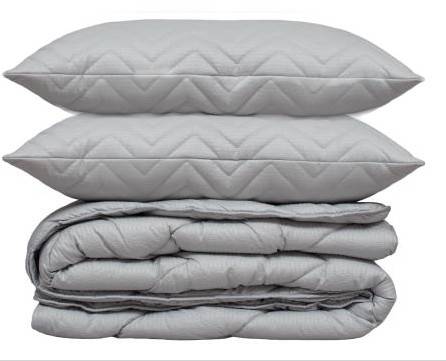 Antialerginė antklodė 200×220 ir 2 pagalvės RINKINYS pilka