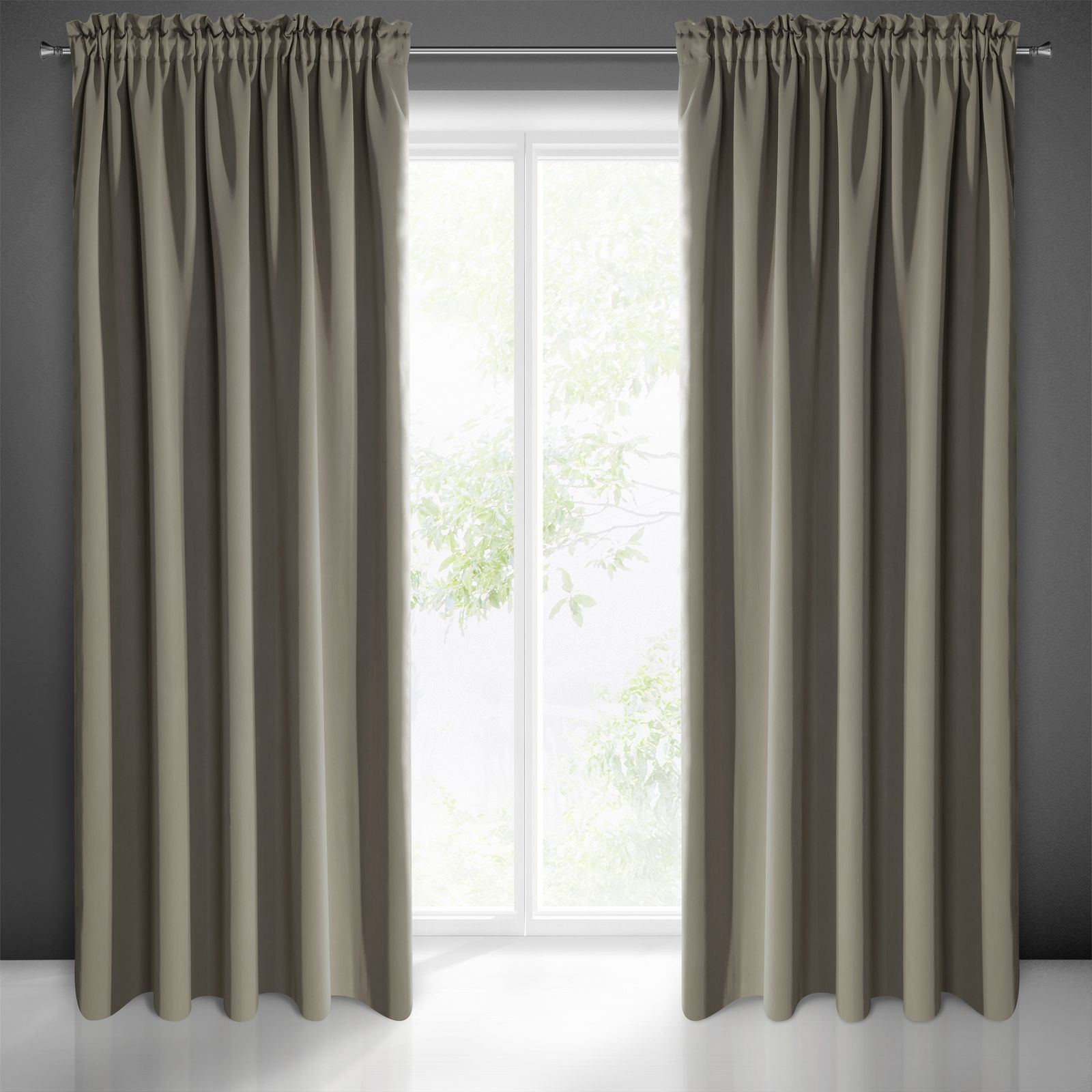 Naktinė BLACKOUT užuolaida DARK BEIGE 135×270