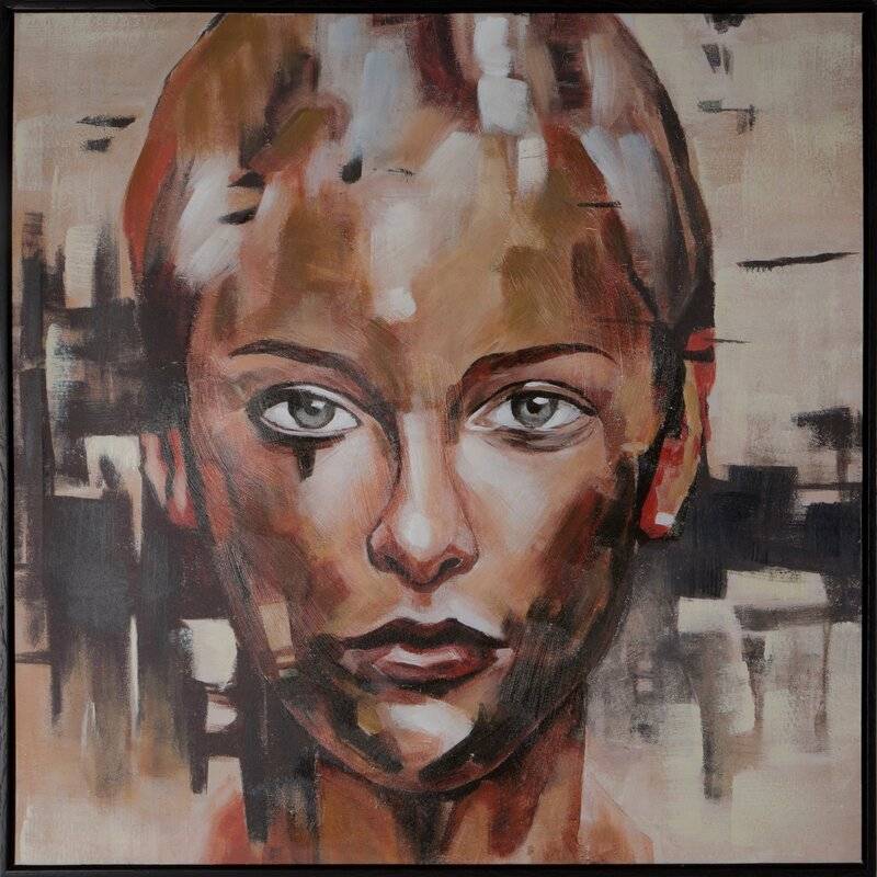 Rankų darbo paveikslas “She” 70×70 cm