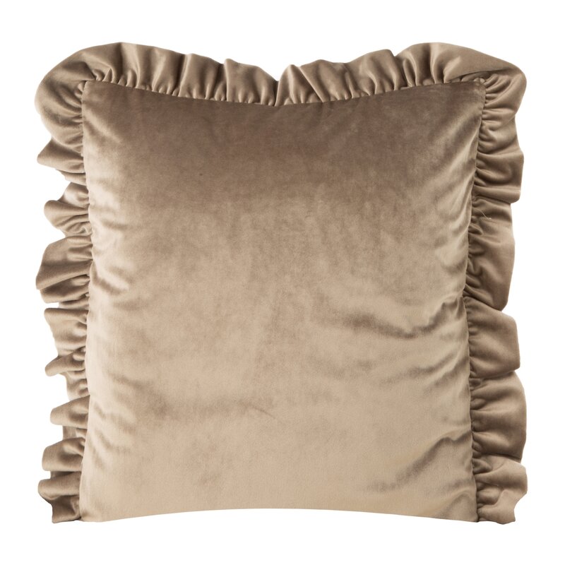 Dekoratyvinė pagalvėlė “VELVET” dark beige aksominė 45×45 cm